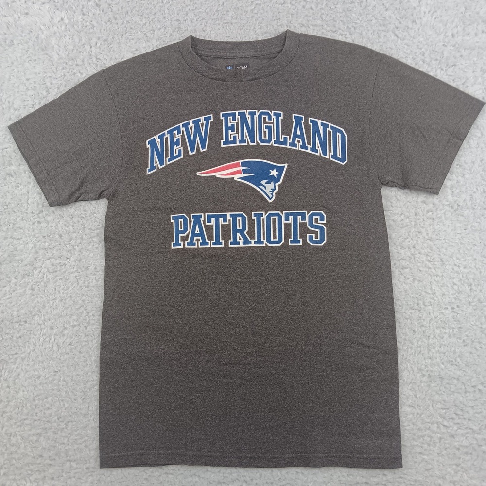 NFL T-Shirt New England Patriots Mens S Gray Short Sleeve Graphic Tee